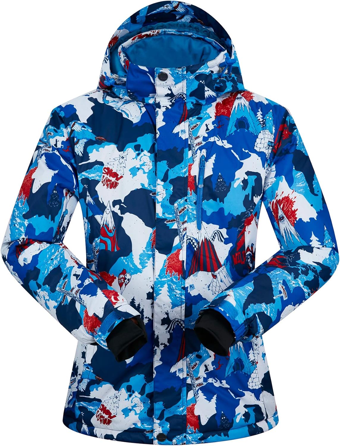 ELETOP Chaqueta de esquí para Mujer Chaqueta de Nieve a Prueba de Viento Impermeable