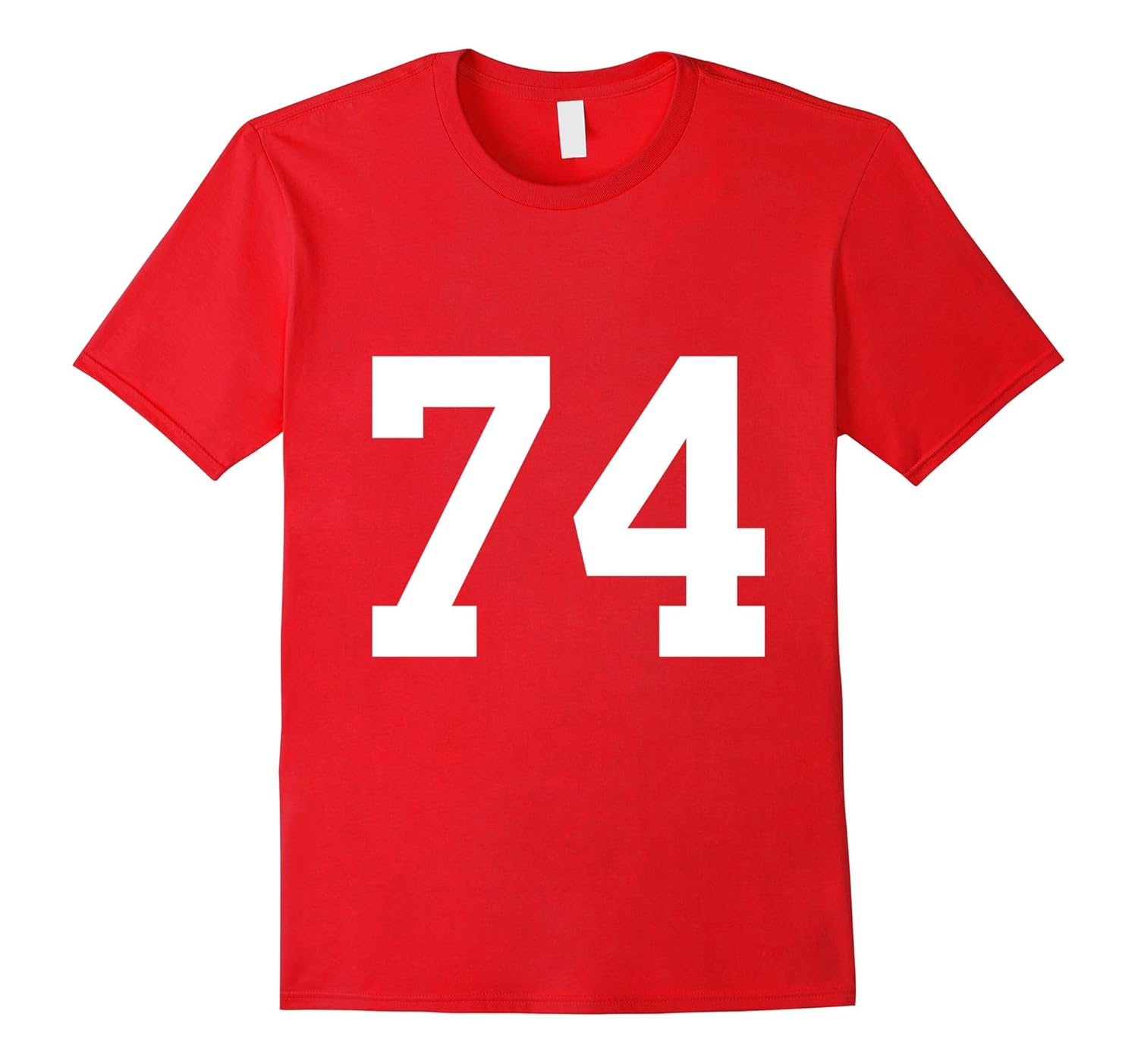 #74 Sports Jersey Number T-Shirt for Team Fan Player Coach-Rose