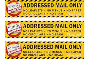 PRIBOY.ca: No Junkmail stickers (8" x 2" three pack) - for new generation wide community mailboxes.