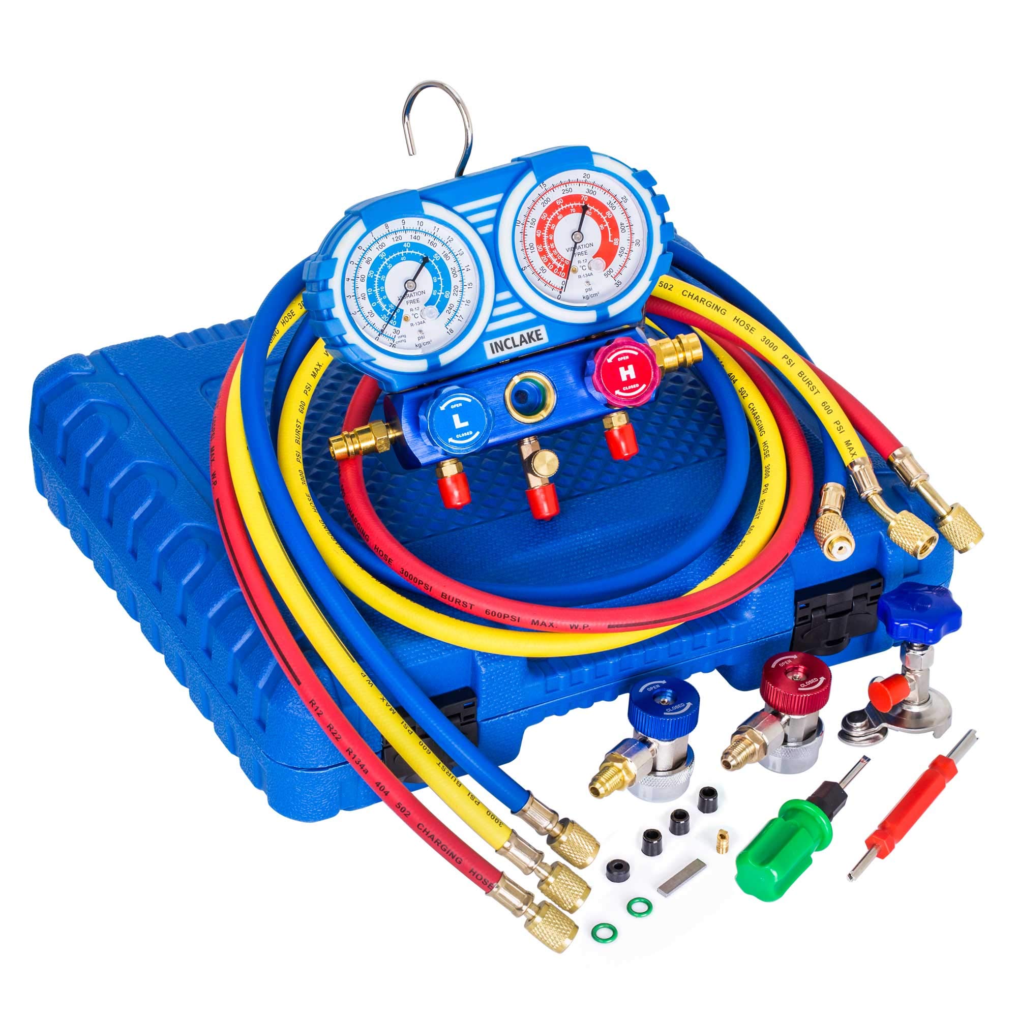 Buy INCLAKE Manifold Gauge Set, Car AC Gauge Set for R134A, R12