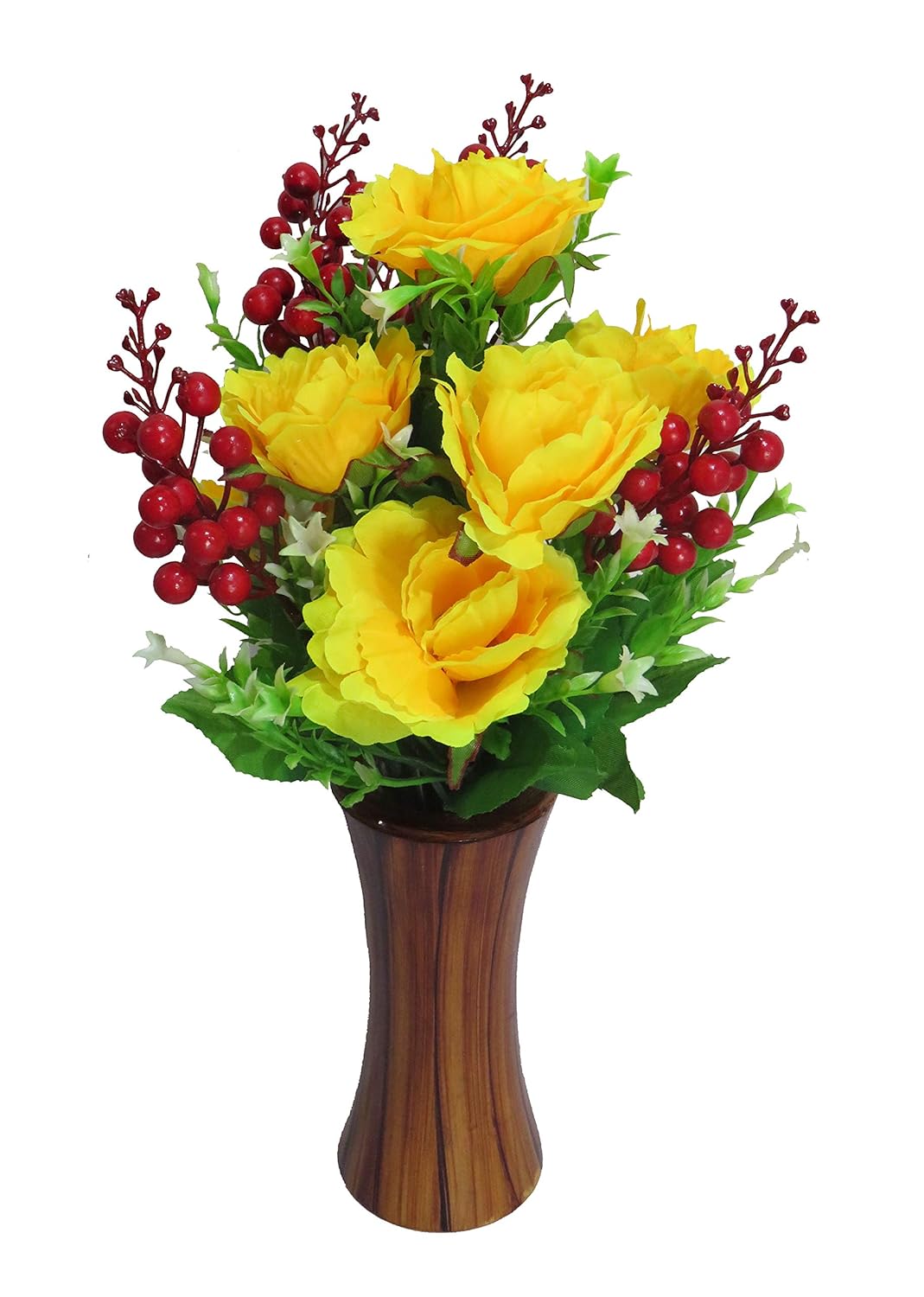 Buy Ysk Creation Artificial Flower Rose With Cherry For Home
