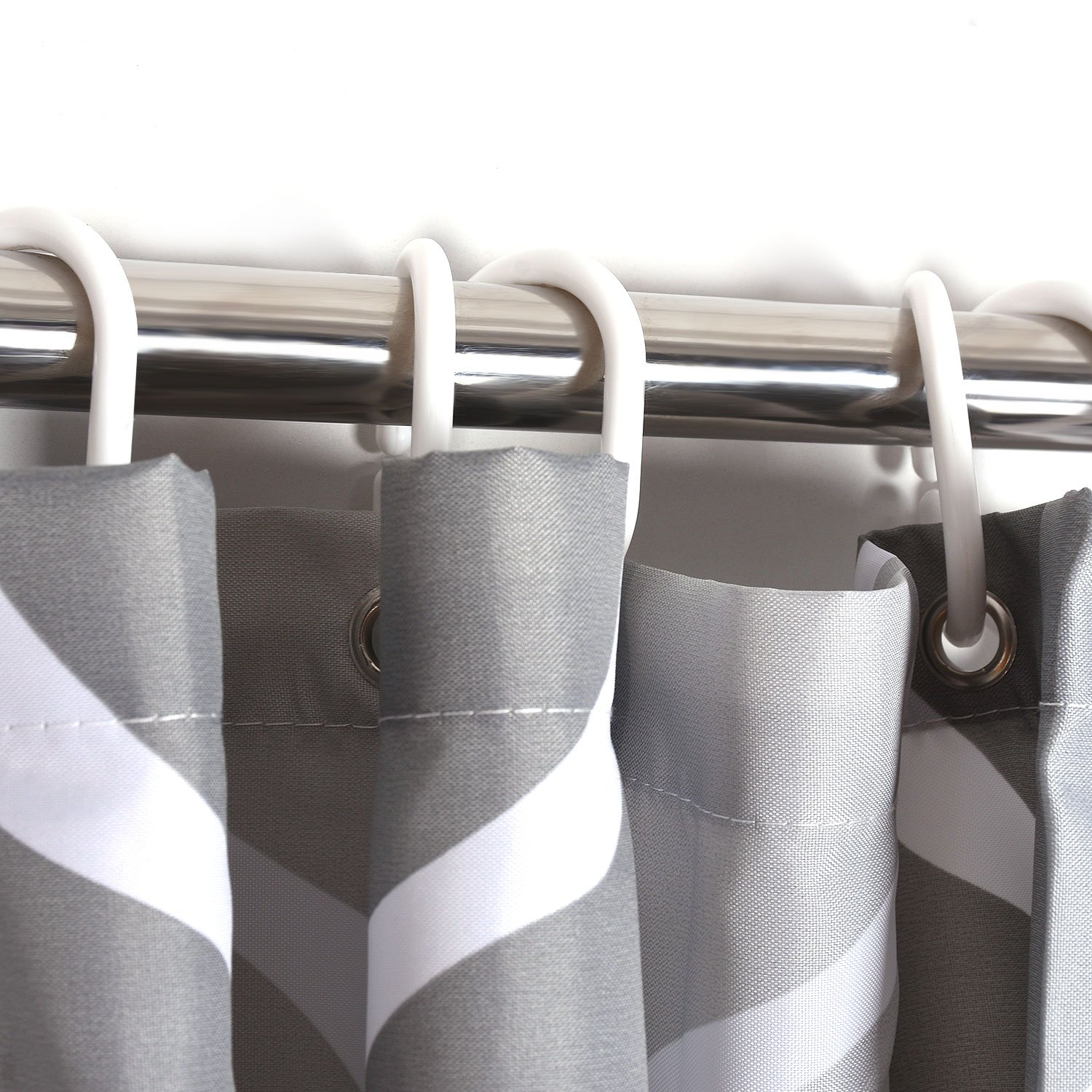 Tenda Da Doccia IDesign - Impermeabile, Antimuffa 183x183 Cm, Bianco Gelo - Per Vasca E Box Doccia - Foto 7