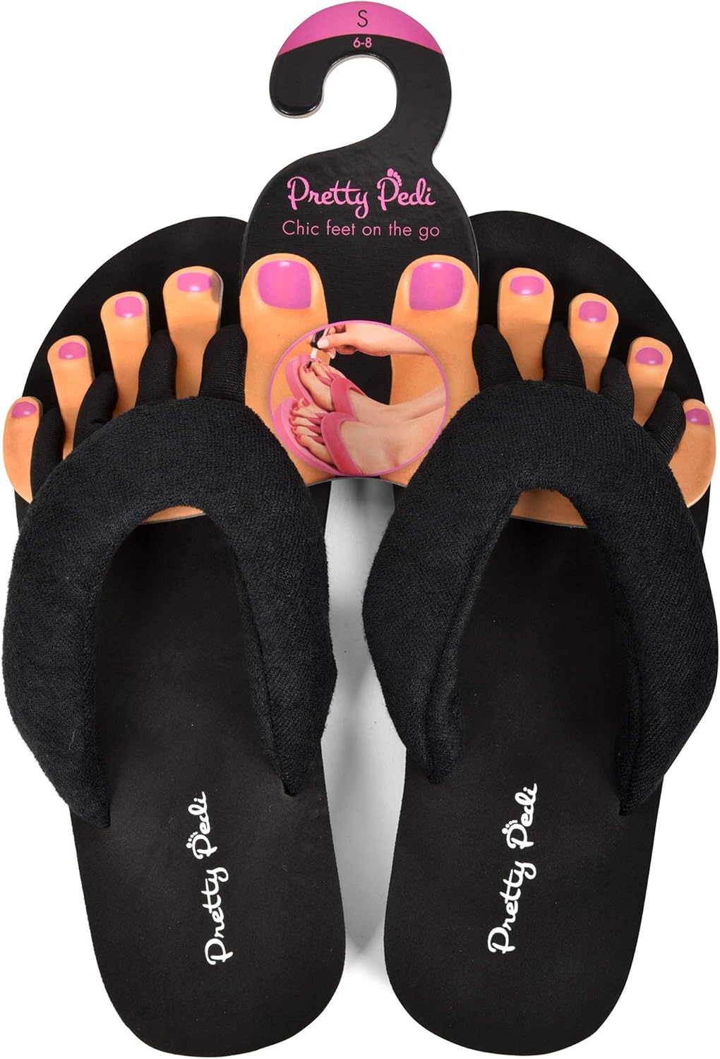 Pretty Pedi Super Lightweight Brand Pedicure Sandals with Toe Separator