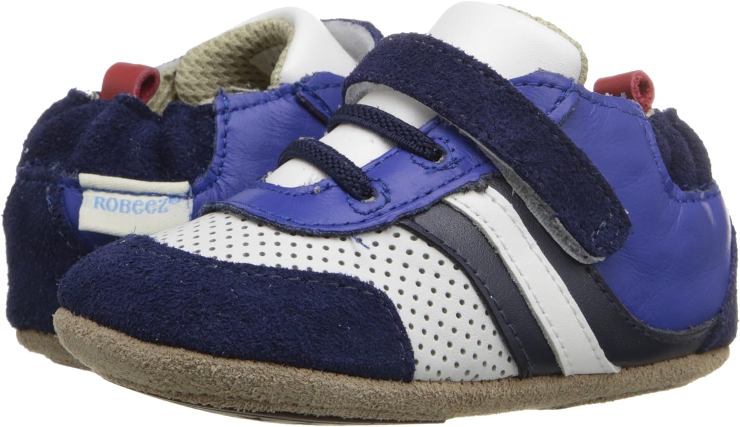  | Robeez Boys' Low Top Sneaker-Mini Shoez Crib Shoe Grey/Yellow 6-9 Months | Sneakers