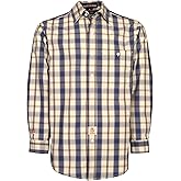 BOCOMAL FR Shirts Plaid 4.5oz Lightweight for Summer Flame Resistant Men's Fire Retardant Shirt-CAT1
