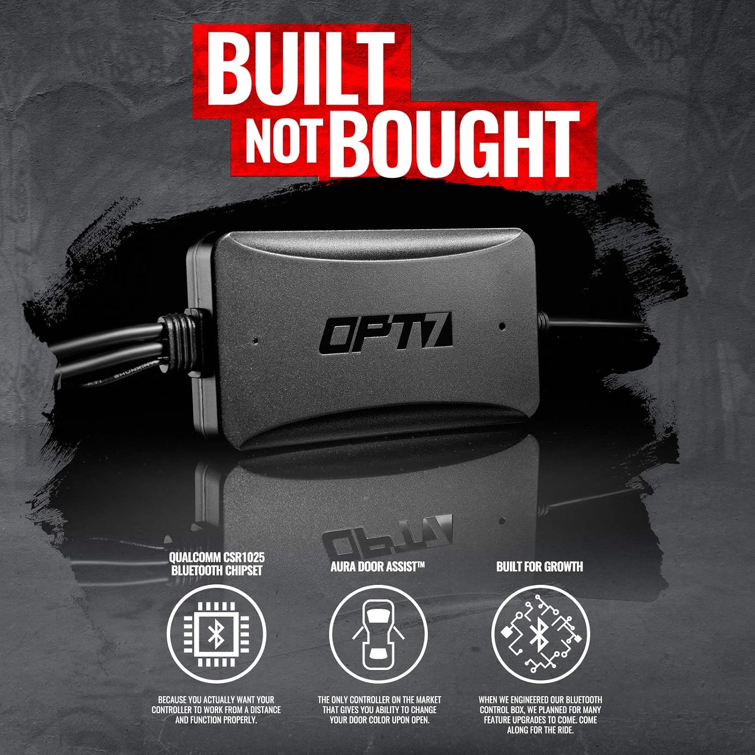 OPT7 4pc Kit Aura PRO Bluetooth Smart-Color LED Strip Interior Lighting Kit-4pc-App Enabled-iOS & Android: Automotive