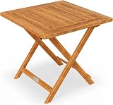 CASARIA Folding Coffee Table | Acacia Wood | 46x46cm | Weather-Resistant