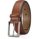 CHAOREN Men's Leather Belt - 1 3/8" Dress Belt for Business &amp; Casual Wear | Reinforced Stitching, Classic Style, Comfortable Fit, Gift-Boxed, Pairs with Suits, Slacks and Jeans