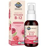 Garden of Life Organics B-12 Spray, Raspberry, 2 Fl Oz Bottle, 140 Servings | Methylcobalamin - Liquid Vitamin Spray for Energy, Metabolism &amp; Heart Health Support
