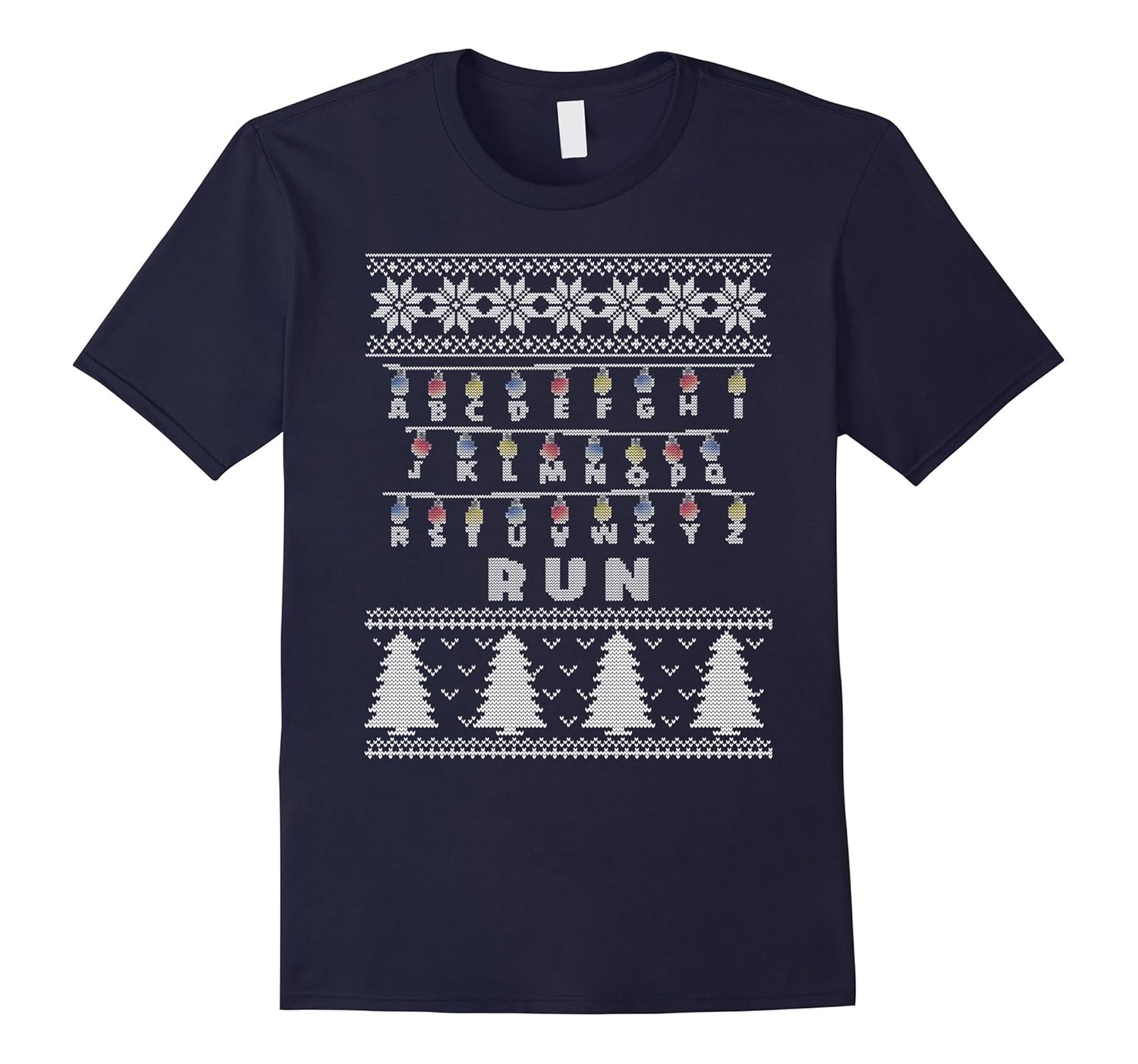 RUN X-Mas Lights Ugly X-Mas Sweater Special GIft-Rose