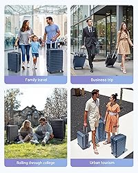 LIGHT FLIGHT Luggage Sets, 3 Piece Durable Suitcase