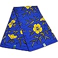 African Wax Fabric Hollandais Style, Real Wax African Print Cotton Fabric, Block Prints Dutch Hollandais 100% Cotton for Craft and Sewing 3yards Flowers