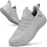 Feethit Men Running Shoes Breathable Lightweight Trainers Grey UK 6