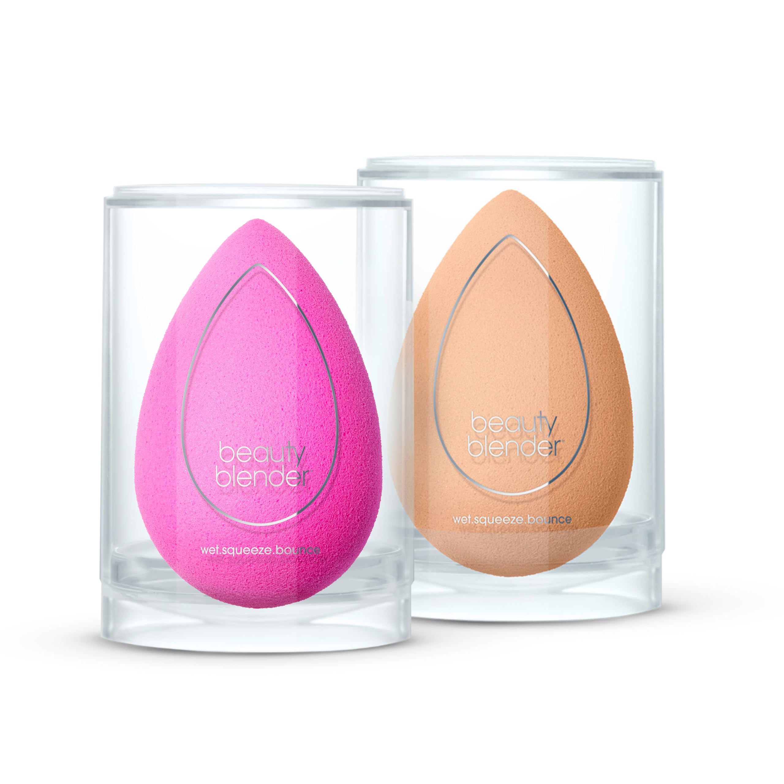 Photo 1 of Beautyblender® | Original Pink + Nude Beauty Blender 2-Piece Bundle for Blending Foundations, Powders, and Creams, Super-Soft Foam for Streak-Free Application, Made in the USA, Reusable, Washable