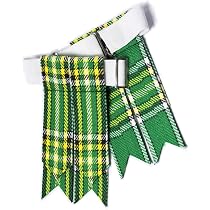 Sporran Pour Garçon Tartanista - En Peau De Vache Noire - Avec Pompons Et Ceinture - Style écossais