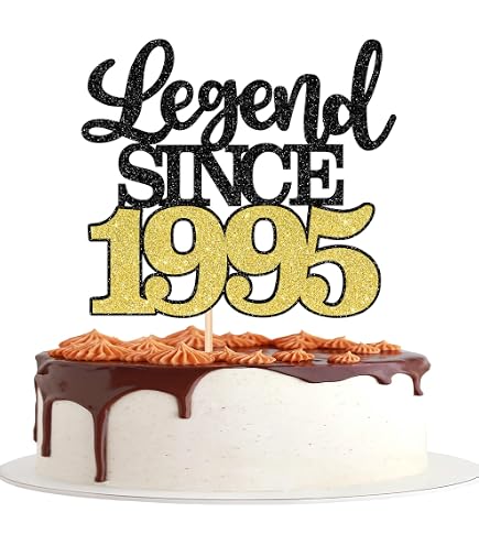 1995 Birthday Party Decorations Awesome Since 1995 Cake Topper - 30th ...