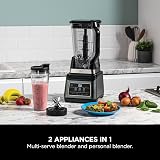 Ninja 2-in-1 Blender with Auto-IQ 1200W 2.1L Jug & 700ml Cup BN750UK view 2