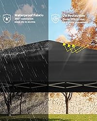 10x10 Pop Up Canopy Tent, Outdoor Tent with 3