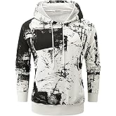 KLIEGOU Mens Tie-Dye Pullover Hooded Sweatshirt