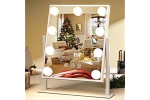 ZL ZELing Vanity Mirror with Lights,Makeup Mirror with Lights,Light up Mirrors with Smart Touch 3 Colors Dimmable,Mirror with Lights with 360° Rotation