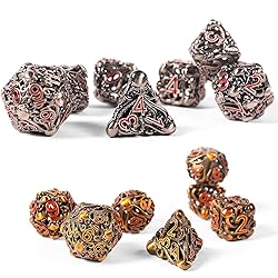 AncientDeer 7pcs Metal Dice Set D&D, Unique New