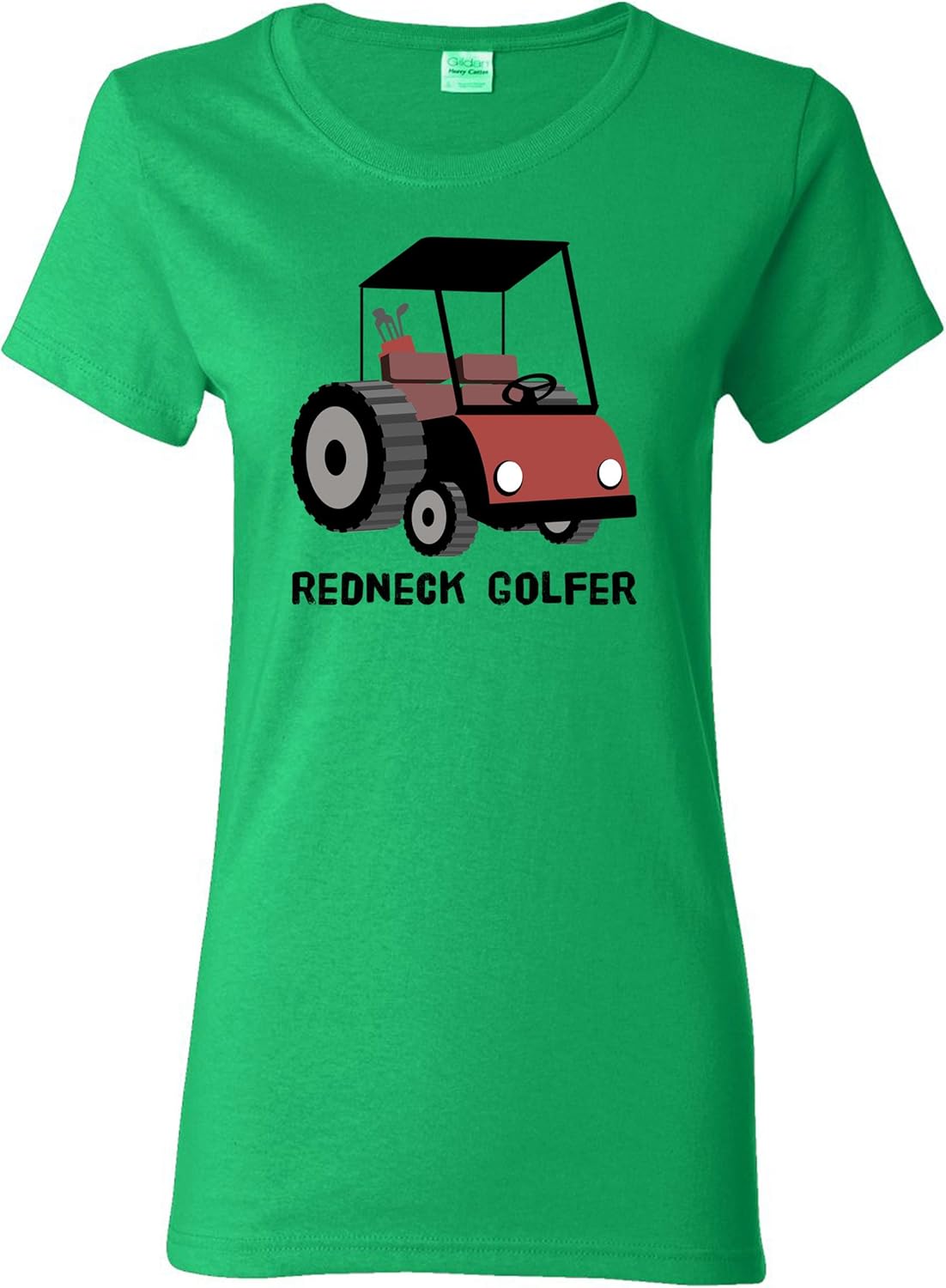 Redneck Golf Cart Ladies' Tshirt / Funny Novelty Golfing Joke Tee