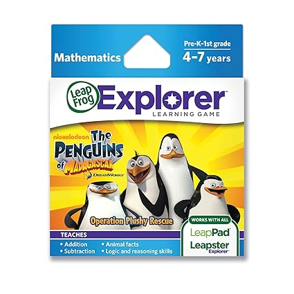 Leapfrogthe Penguins Of Madagascar Operation Plushy Rescue Learning Game Works With Leappad Tablets And Leapstergs - 