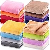 Kinlop 16 Pcs Flannel Blanket Flannel Stroller Soft and Warm Newborn Nursery Bed Blankets Blanket for Newborn Infant, Travel, 16 Colors (20 x 28 Inch)
