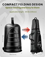 OutdoorMaster Golf Travel Bag with Wheels Hard Case Grey 54" 138 cm view 5