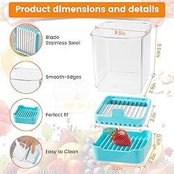 Upgraded Fruit Slicer Cup, Strawberry Slicer with