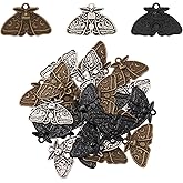 COGCHARGER 30 Pcs Gothic Witchy Insect Animal Charms for Jewelry Making Tibetan Style Alloy Moon Phase Pendants for Bracelet Necklace Earring DIY Crafts