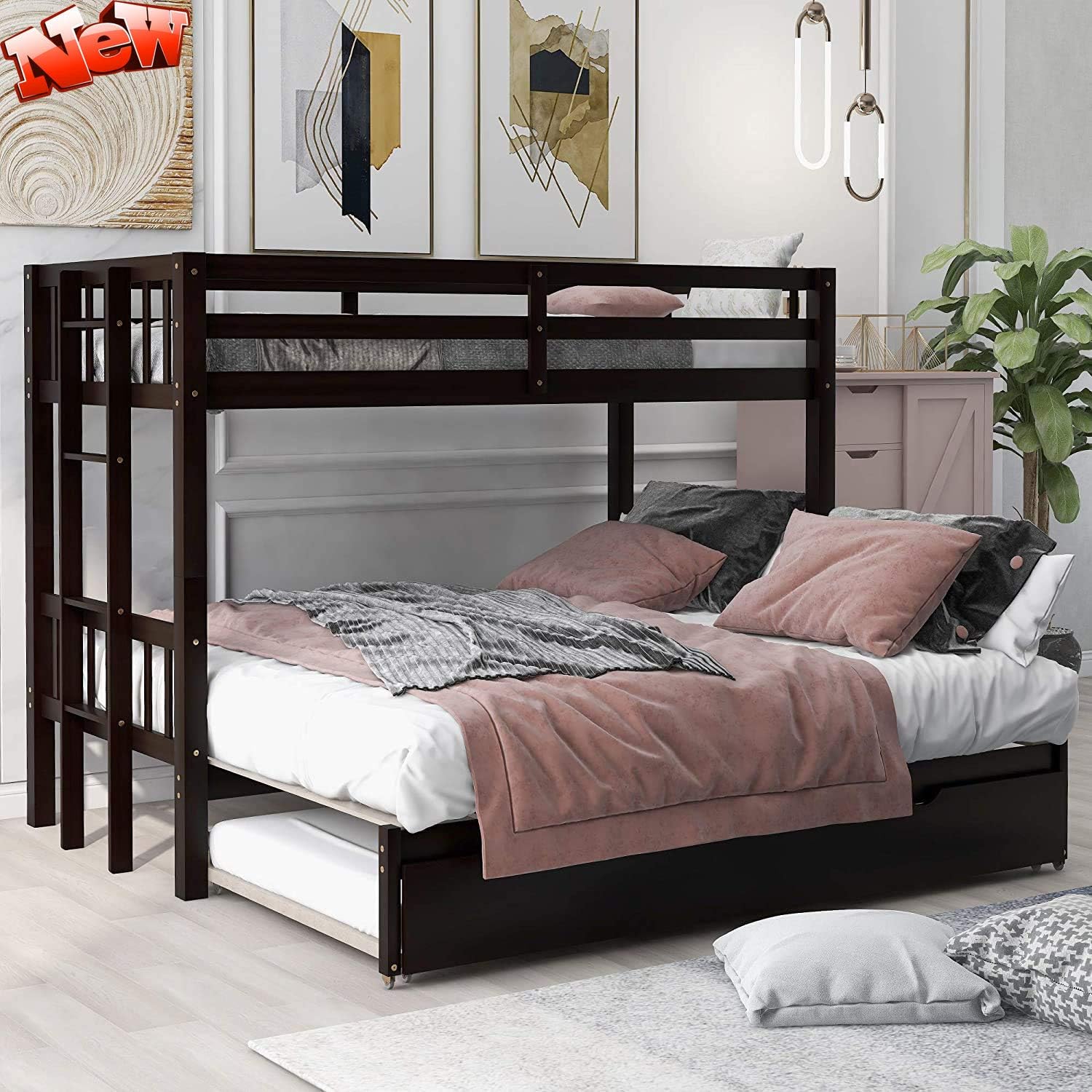 Amazon.com: DANGRUUT Upgraded Version Wooden Twin Over Twin/Full/Queen
