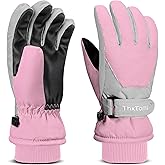 ThxToms Kids Winter Gloves Waterproof Ski Snow Gloves for Boys & Girls Cold Weather Outdoor Sports Snowboard Bicycle for 4-14 Years Old