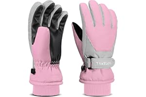 ThxToms Kids Winter Gloves Waterproof Ski Snow Gloves for Boys & Girls Cold Weather Outdoor Sports Snowboard Bicycle for 4-14 Years Old