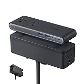 Anker Nano Power Strip, Desk Clamp, 70W Max, 1500J Surge Protector, 2 USB C | 6AC 5ft Extension Cord, Outlet Extender Desk Organizer Gaming Accessories Home Office Essentials, Fit 0.6~1.8'' Tabletop Edge
