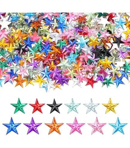 Amazon.com: Star Rhinestones, 500 Pcs Flat Back Mini Stars for