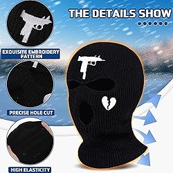 3 Hole Full Face Mask Winter, Outdoor Sports Full