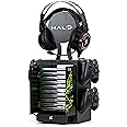 Numskull Official Halo Gaming Accessory Locker & Storage Stand – Holds 10 Games/DVDs, 4 Controllers, Headset, and Accessories – Durable & Compact Organizer – Official Halo Merchandise