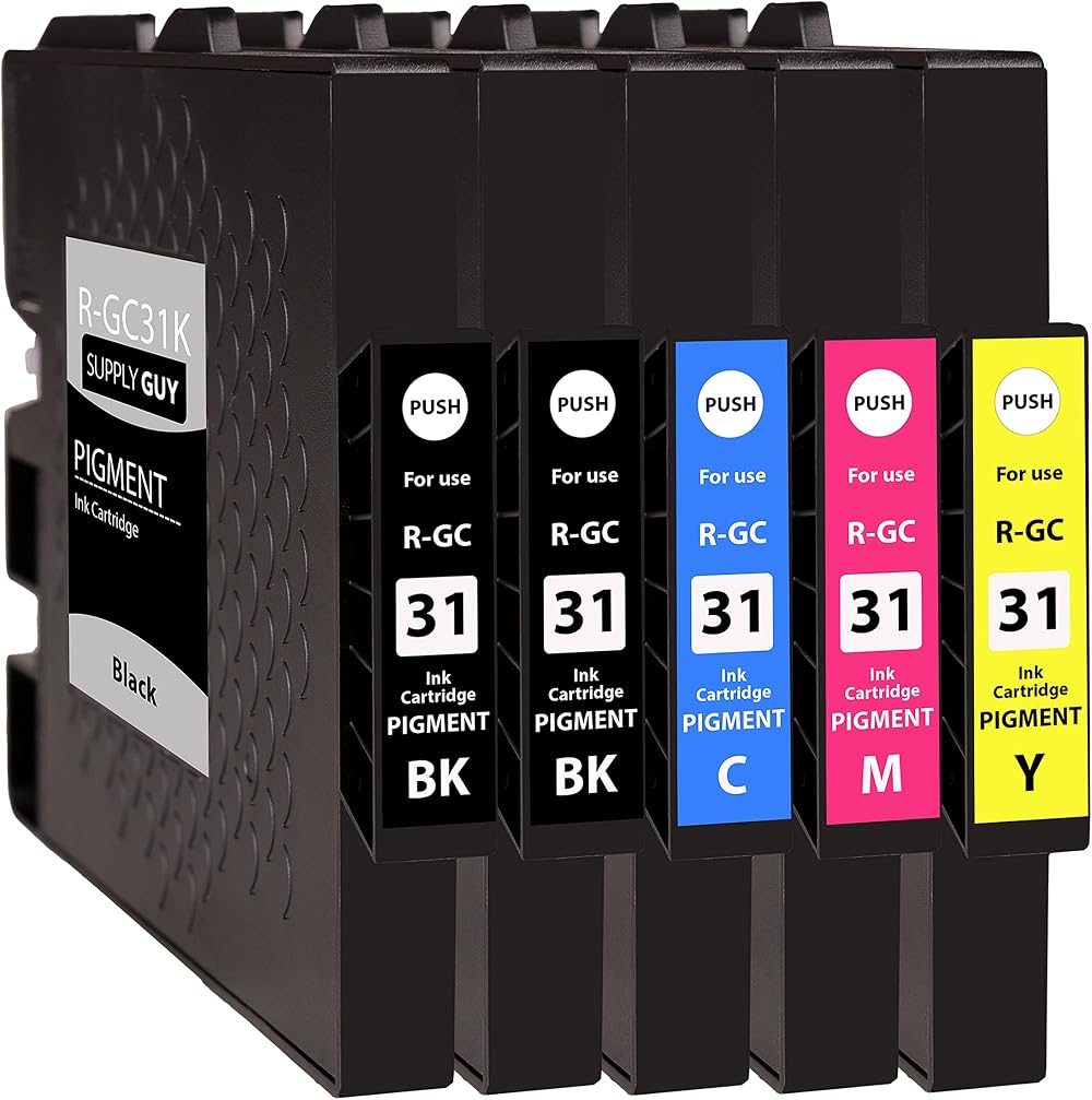 Supply Guy GC-31 Ink Cartridge Multipack for Ricoh Aficio GX E3300 E2600 E3350n