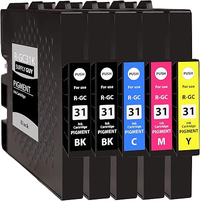 Supply Guy GC-31 Ink Cartridge Multipack for Ricoh Aficio GX E3300 E2600 E3350n
