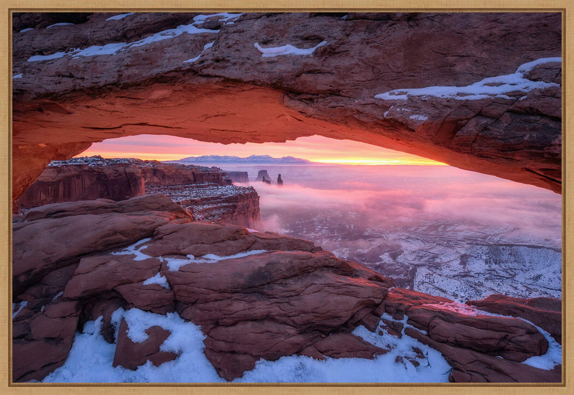 Framed Canvas Wall Art Print | Home Wall Decor Canvas Art | The Moment Right Before Sunrise by Danie