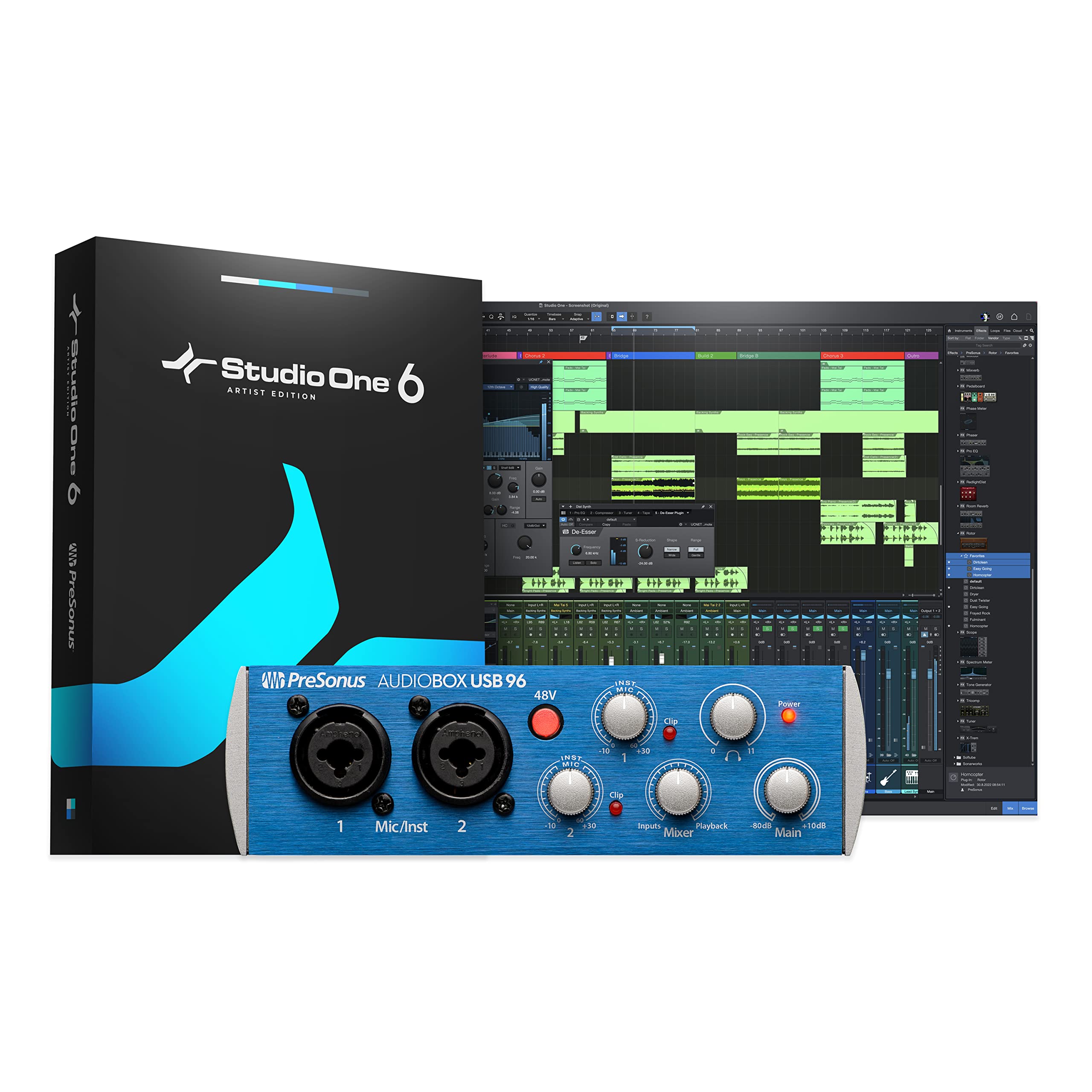 PreSonus, 2 Audio Interface, Blue, PC/Mac-2 Mic