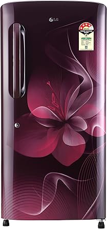 LG 215 L 4 Star Direct Cool Single Door Refrigerator(GL-B221ASDX.DSDZEBN, Scarlet Dazzle,Smart Inverter Compressor)