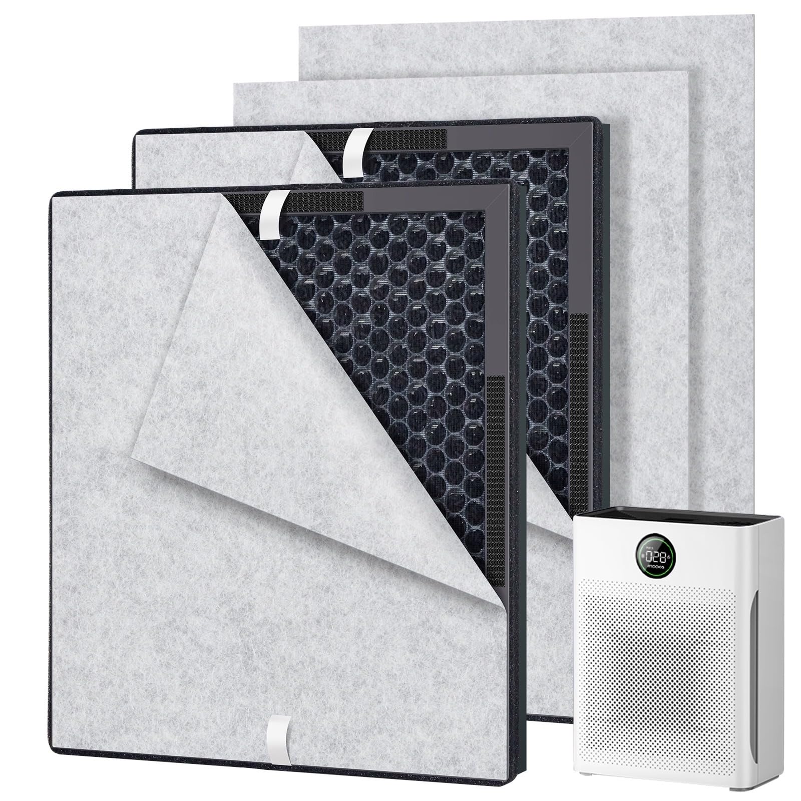 Photo 1 of XBGG 2 Pack PR1 Replacement Filter for Mooka Mode PR1 Air Purifier, H13 True HEPA Filter for Home Large Room up to 2200sq.ft with 4 Pcs PR-1 Pre-Filter for Pets