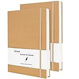 XYark Blank A5 Karft Notebook Journals Bulk, Plain