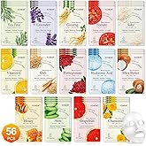 KONEUK 56 Pack Sheet Face Masks Skincare for Women, Hydrating Face Masks Suitable for Sensitive Skin, Bulk Facial Mask Gifts Set for Skin Care, Home Skincare Spa for All Skin Types