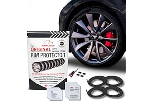Black Rim Protectors for Alloy Wheels by Rimblades Original - Fits Up to 24" X 4 Rims | Easy DIY Exterior Car Accessories | Protects Against Curb Rash