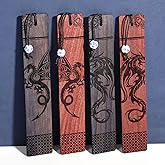 4Pcs Dragon Bookmark Gift, Wood Bookmark for Men Cool Book Marks Box Set Fantasy Christmas Gifts for Men Adults Kids (Dragon)