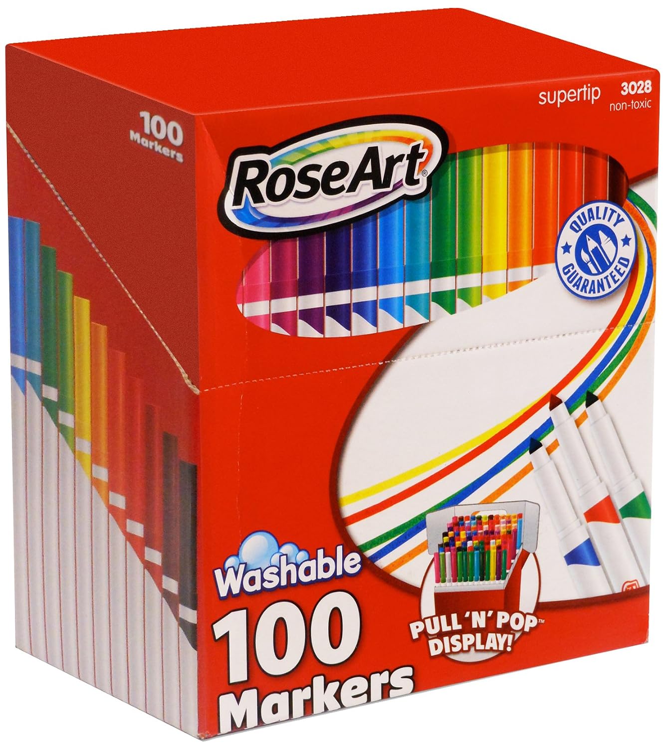 RoseArt Sugerencia surtido de colores marcadores lavables, Pack de 100