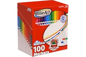 ROSE ART RoseArt SuperTip Washable Markers 100-Count Assorted Colors Packaging May Vary 3438VA-24